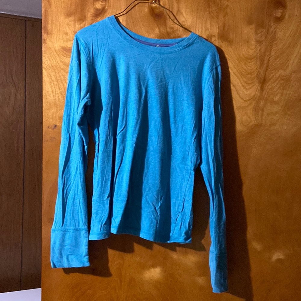 SO teal long sleeve tee